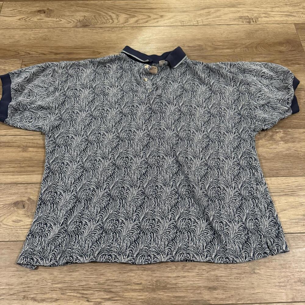 Vintage 90s Evan Picone Abstract Polo Shirt